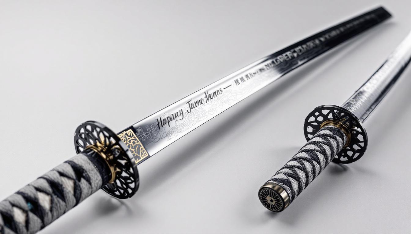 Expert examinant l'authenticité d'un katana